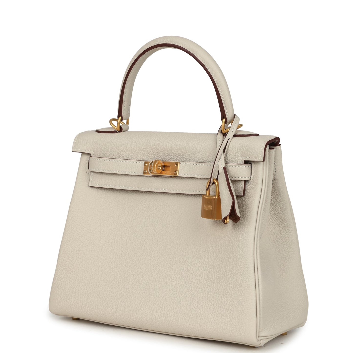 Special Order (HSS) Kelly Retourne 25 Craie Verso Togo Brushed Gold Hardware