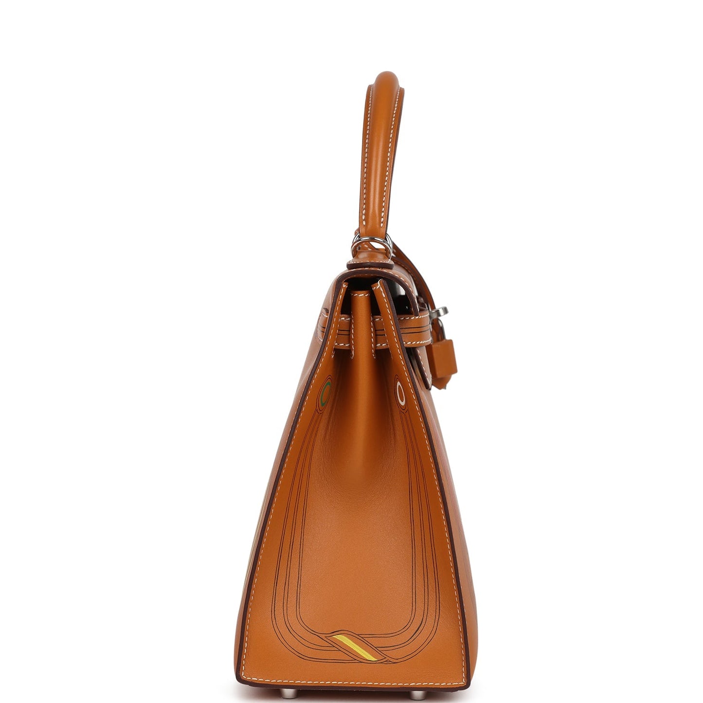 Kelly Sellier 28 "Painted Quadrige" Naturel Sable Butler Palladium Hardware