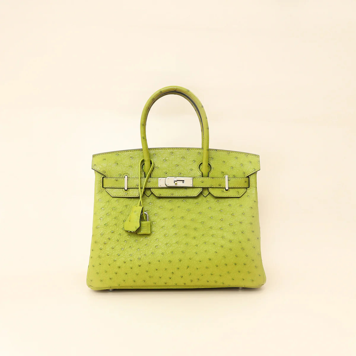 Hermes Vert Anis Ostrich Birkin 30 Bag