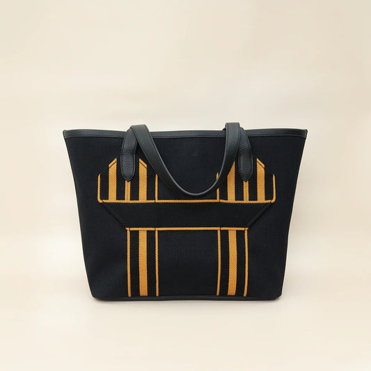 Hermes Noir Pursangle Tote Military
