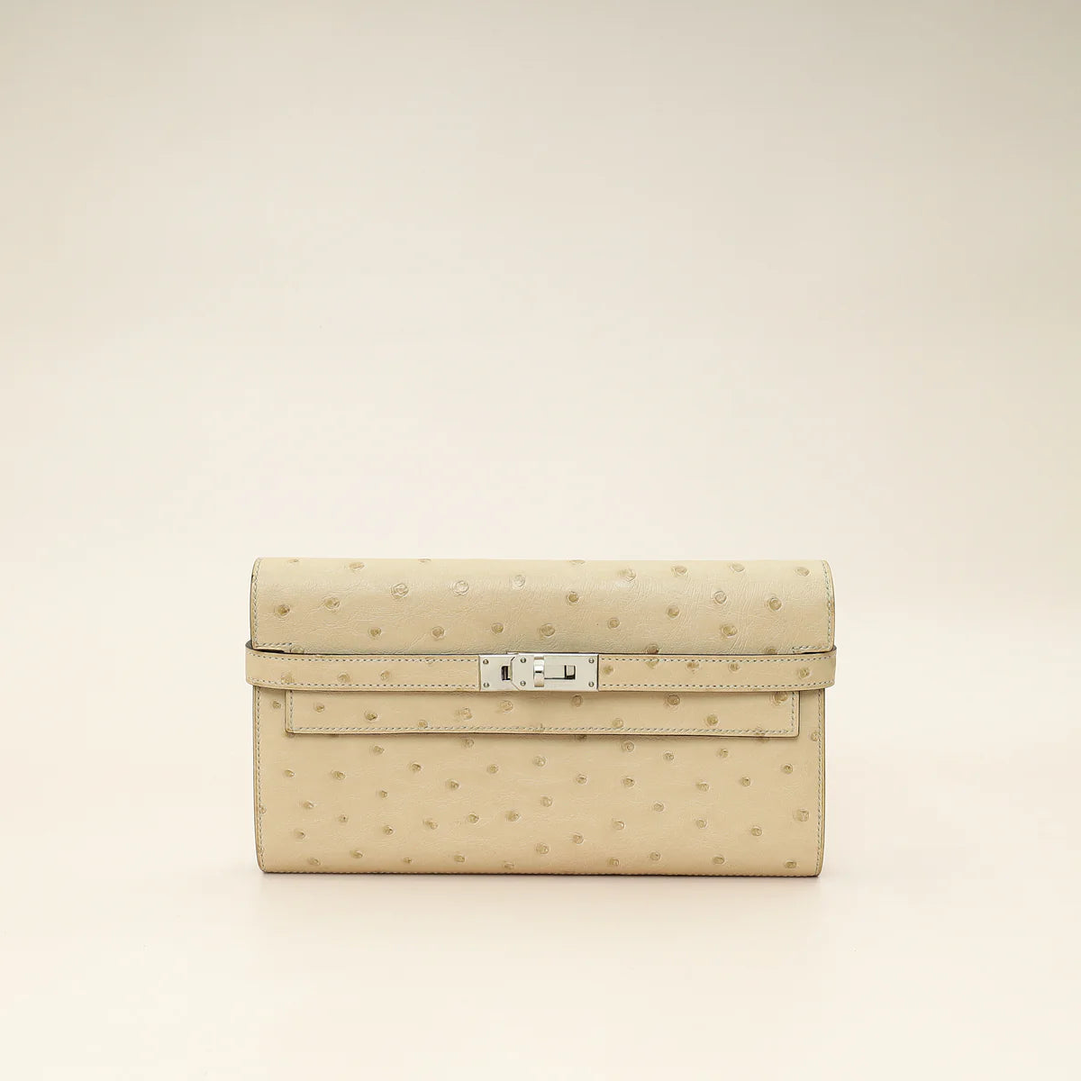 Hermes Parchemin Ostrich Kelly Wallet
