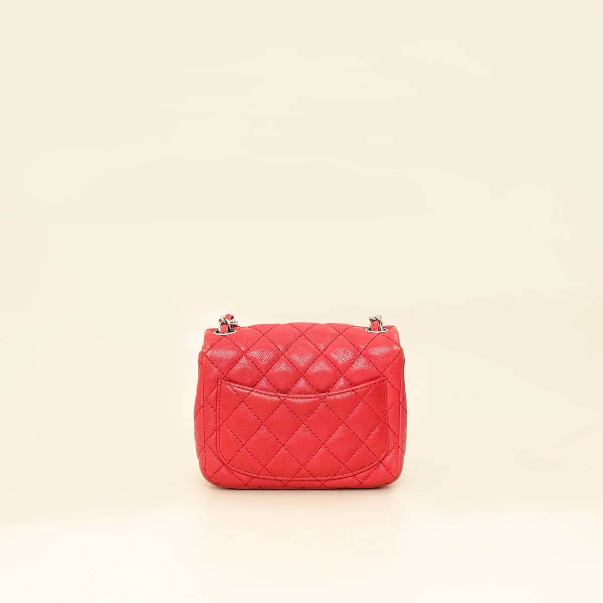 Chanel Red CC Classic Mini Square Flap