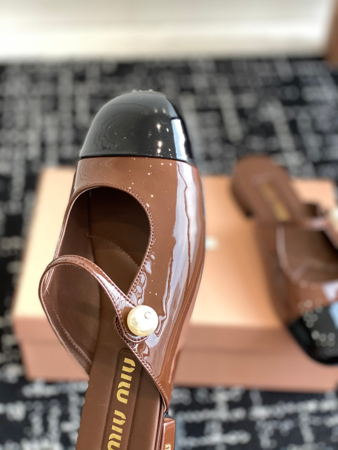 Brown and black Sandal