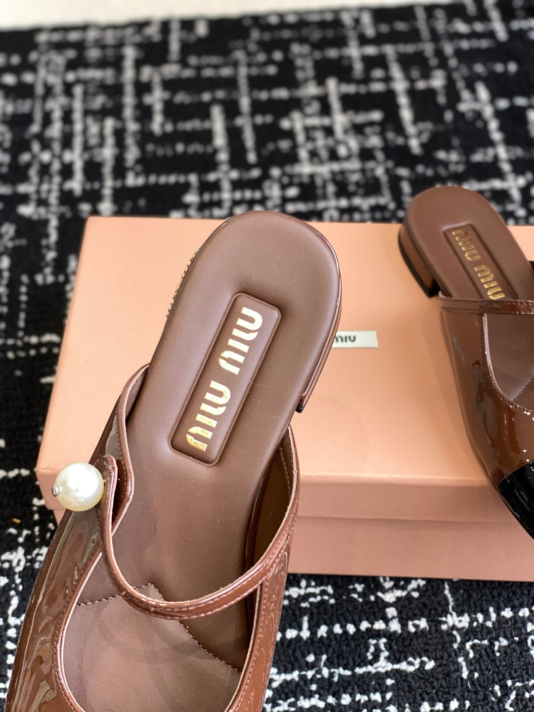 Brown and black Sandal