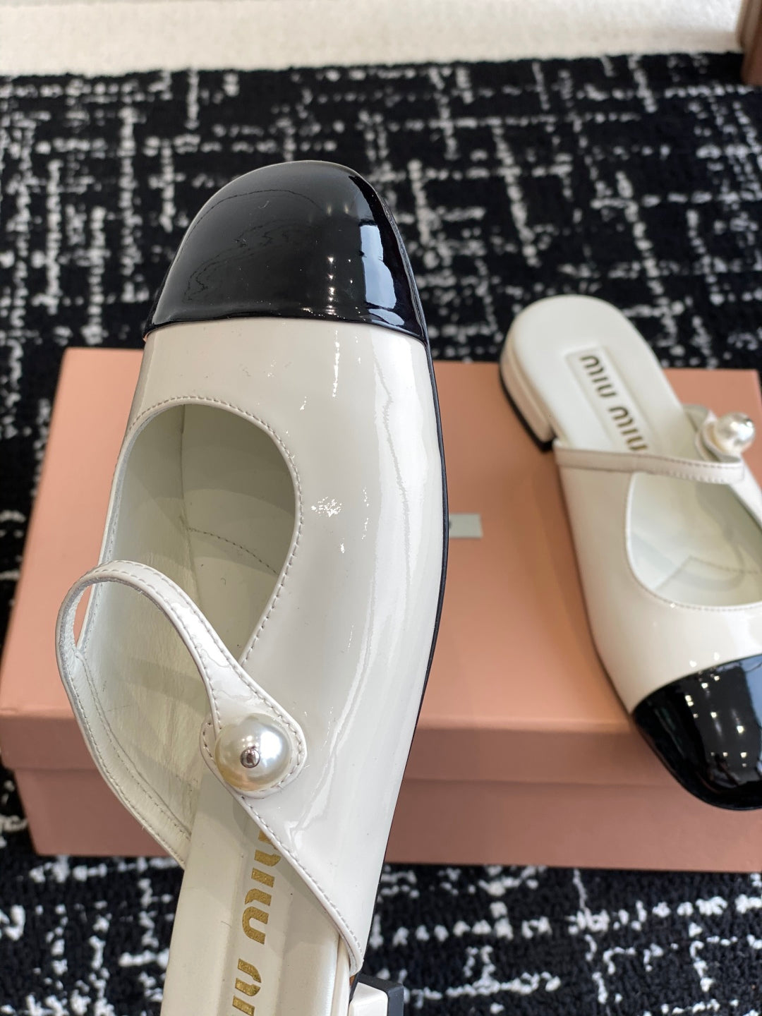White and Black Sandal