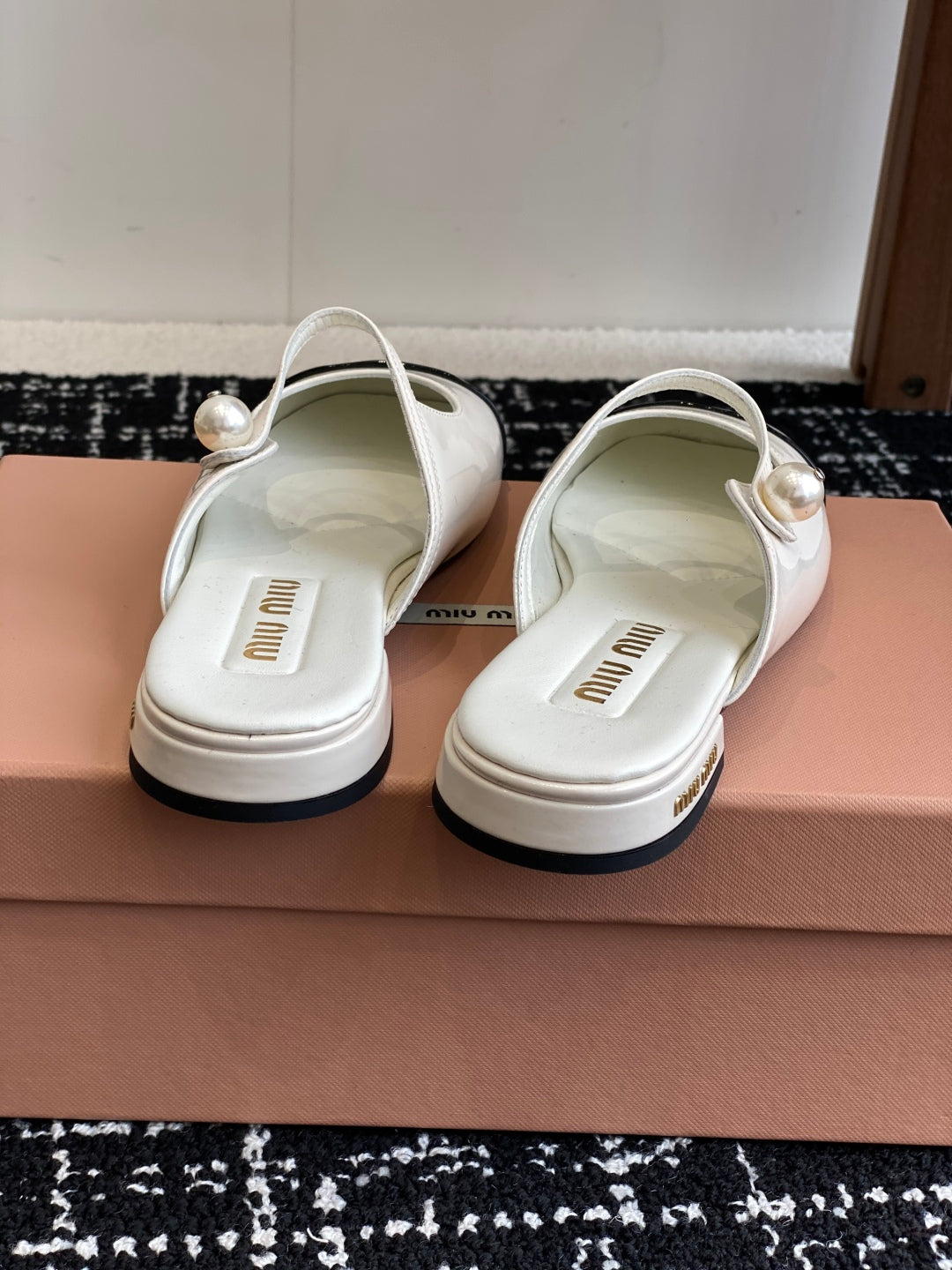 White and Black Sandal