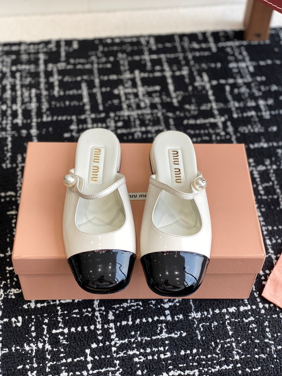 White and Black Sandal