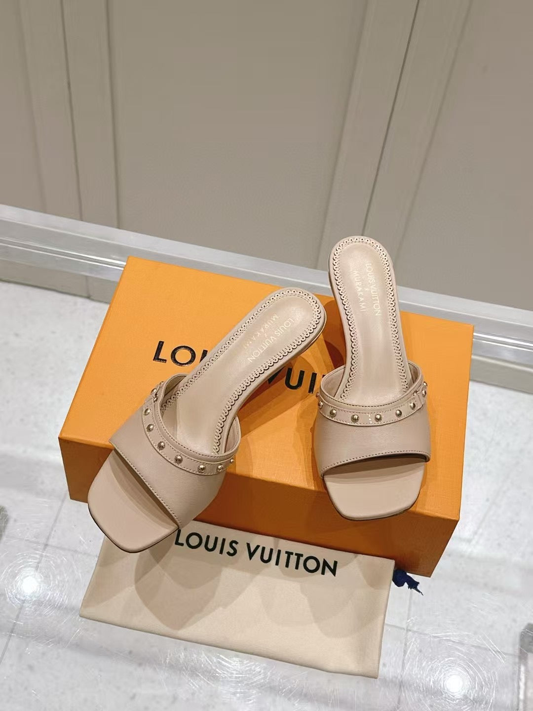 Chic Slip-On Sandals with Polished Stud Trim