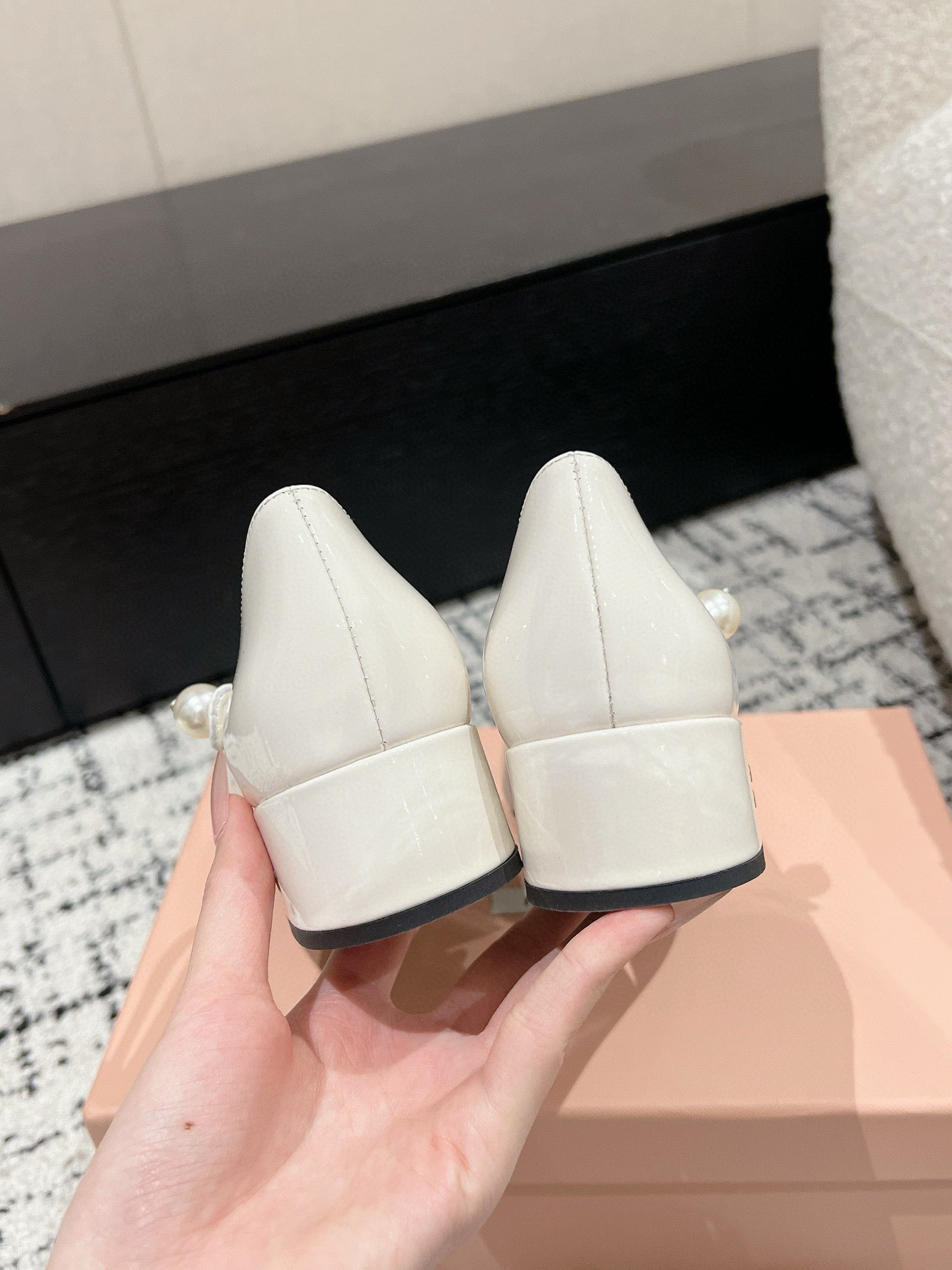 White and Black Heels