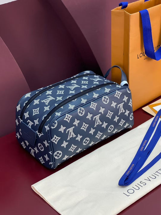 Bold Monogram Travel Pouch