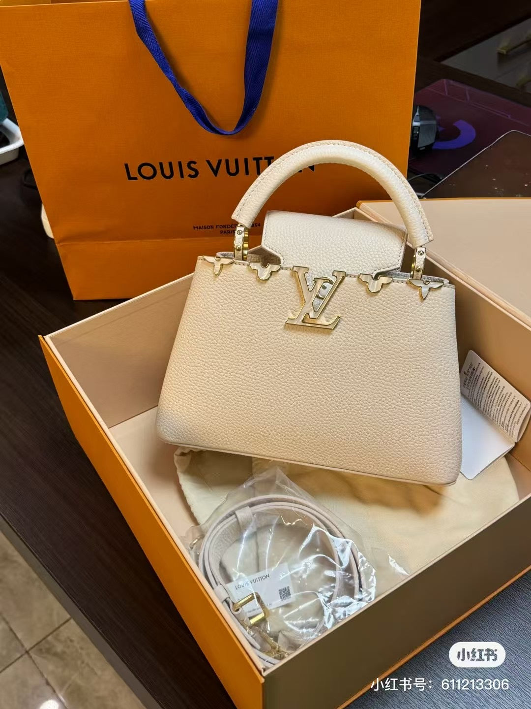 Luxury Top Handle Bag with Gold Hardware