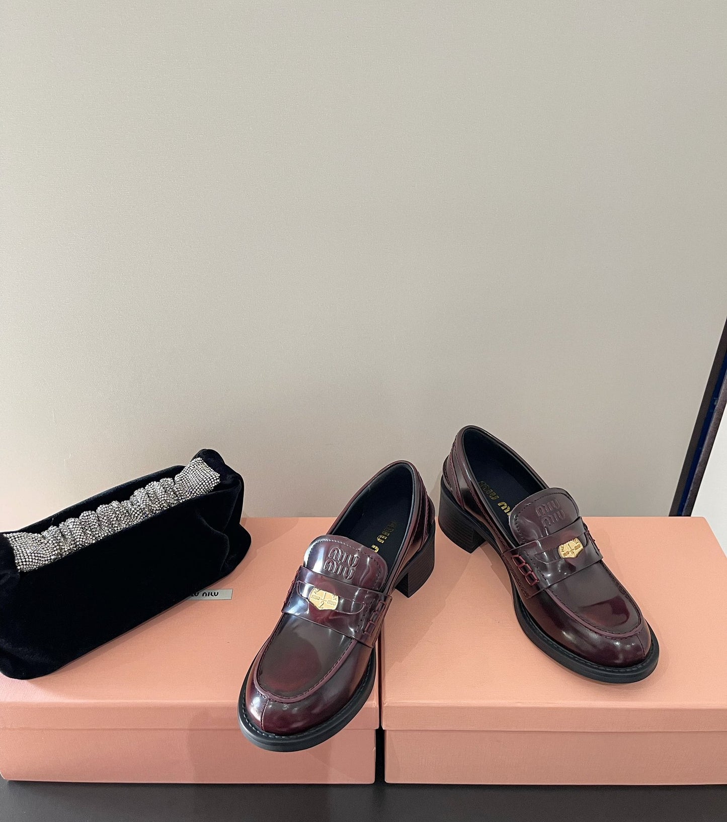 Burgundy Heel Loafers