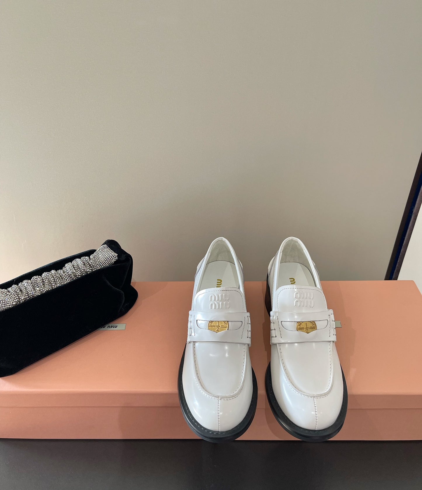 White Heel Loafers