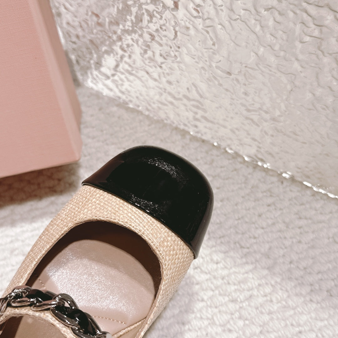 Dark Beige and Black Heels Sandal