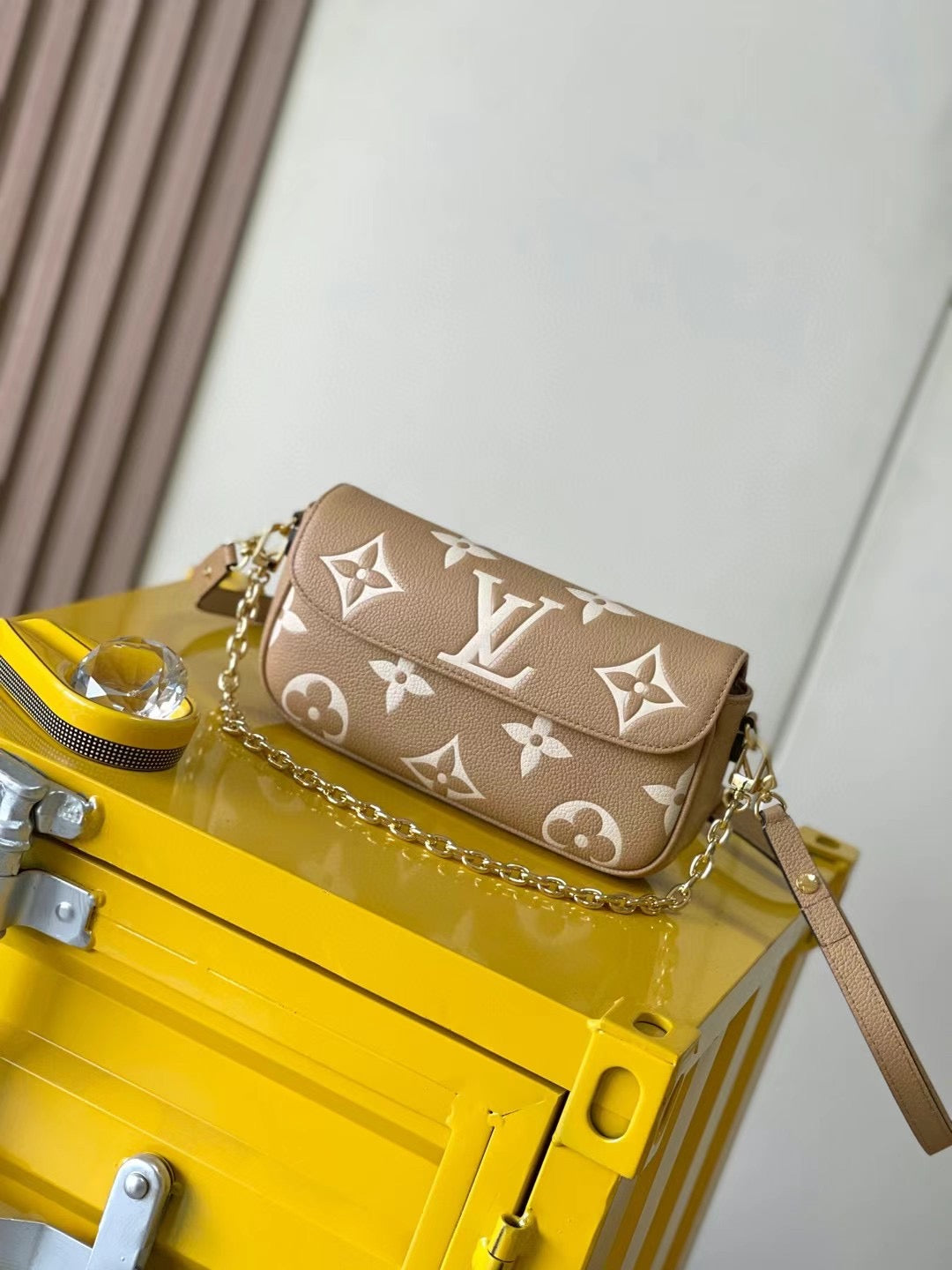 Brown white Textured Shoulder Bag