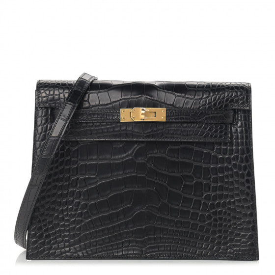 Matte Alligator Kelly Danse II Belt Bag Black