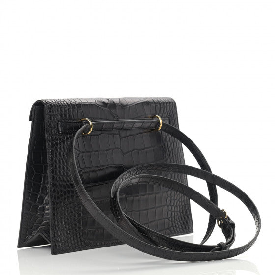 Matte Alligator Kelly Danse II Belt Bag Black