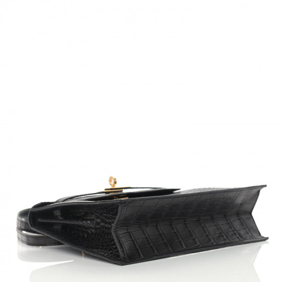 Matte Alligator Kelly Danse II Belt Bag Black