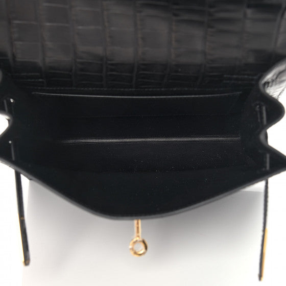 Matte Alligator Kelly Danse II Belt Bag Black