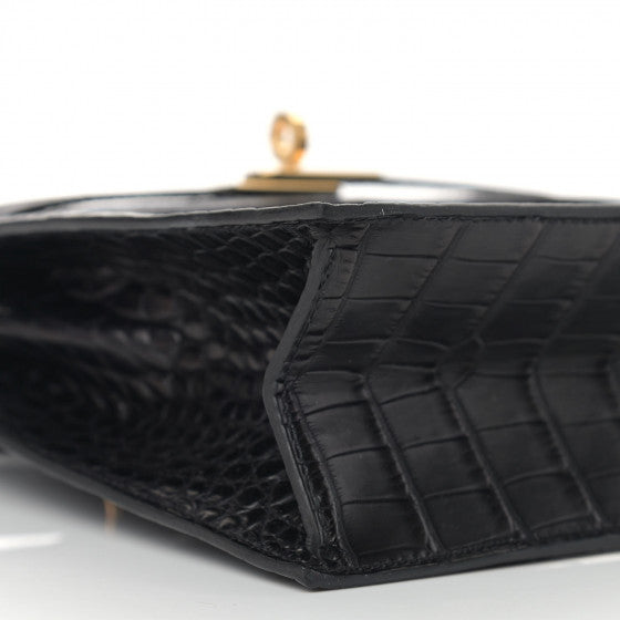Matte Alligator Kelly Danse II Belt Bag Black