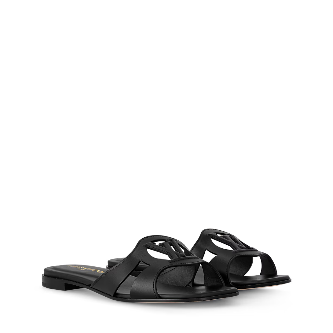 Natural - Cognac Brown LV Isola Flat Mule