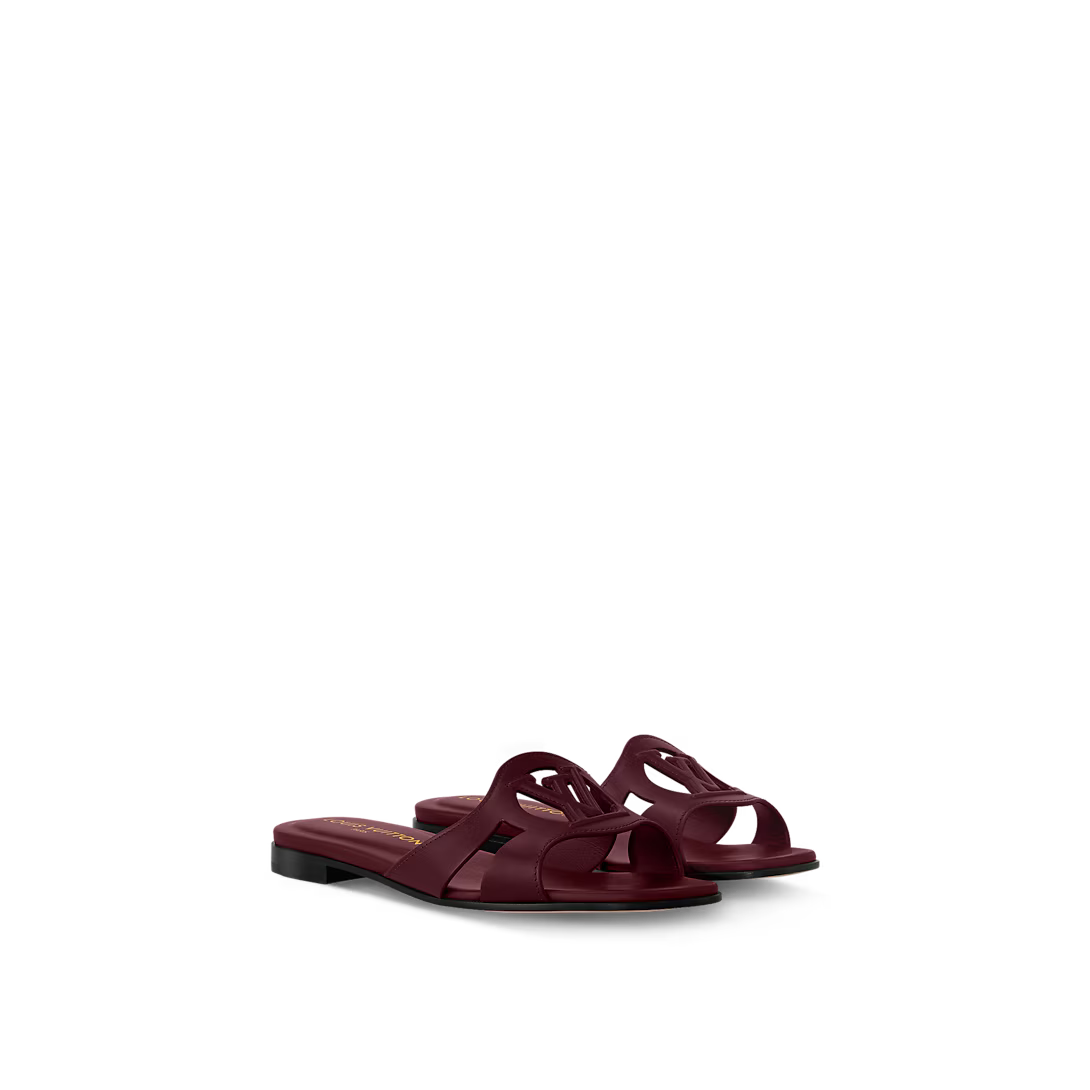 Natural - Cognac Brown LV Isola Flat Mule
