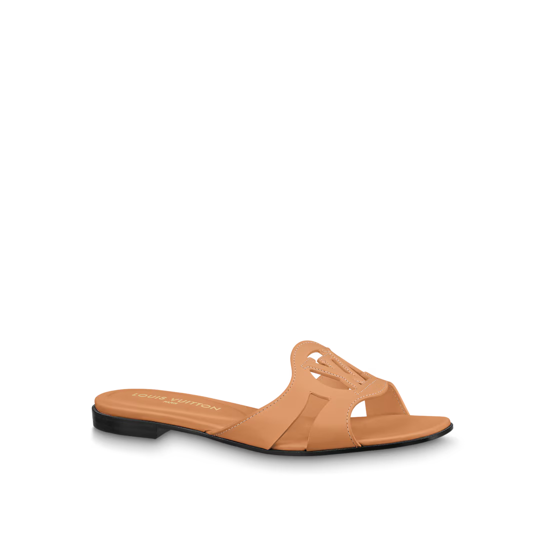 Natural - Cognac Brown LV Isola Flat Mule