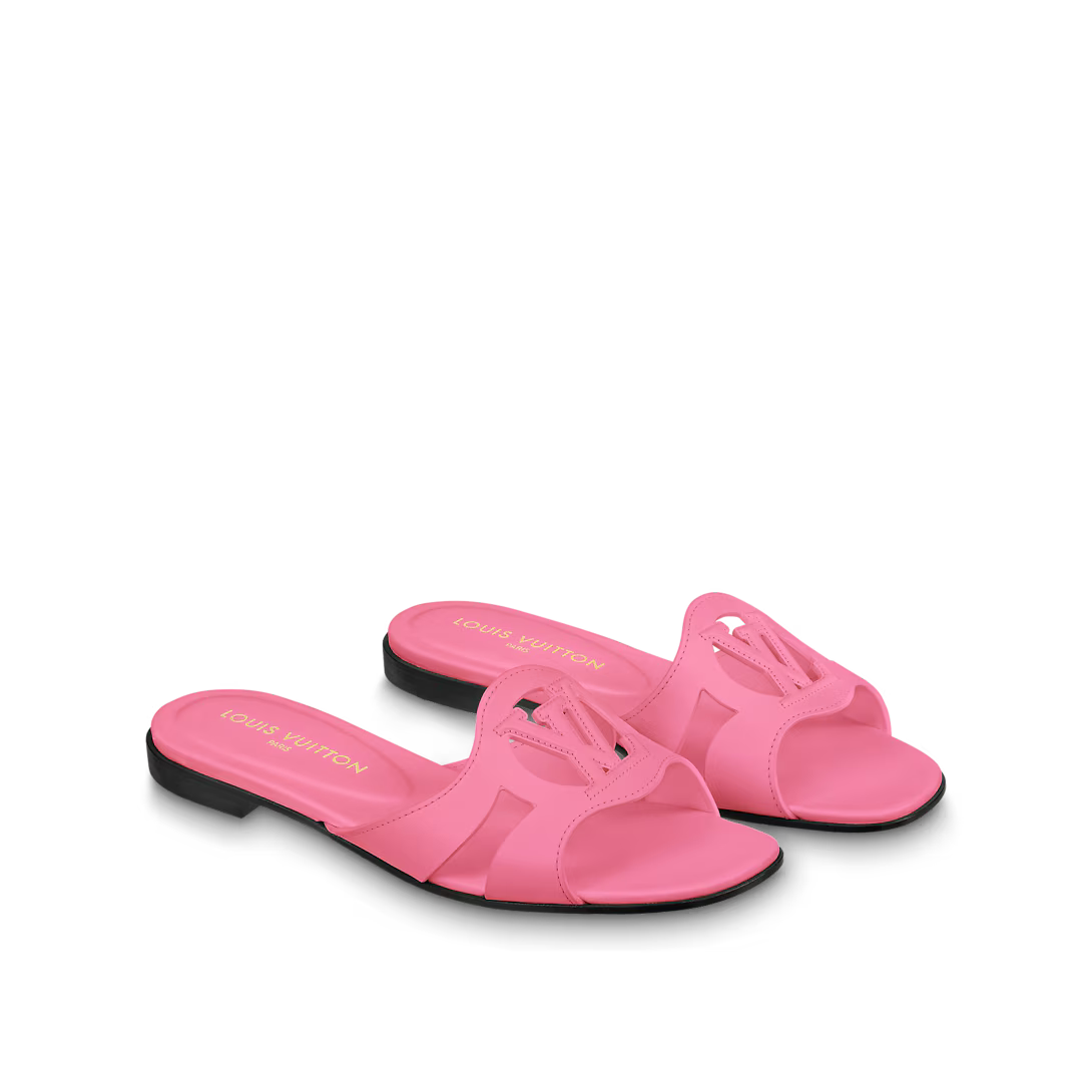 Natural - Cognac Brown LV Isola Flat Mule