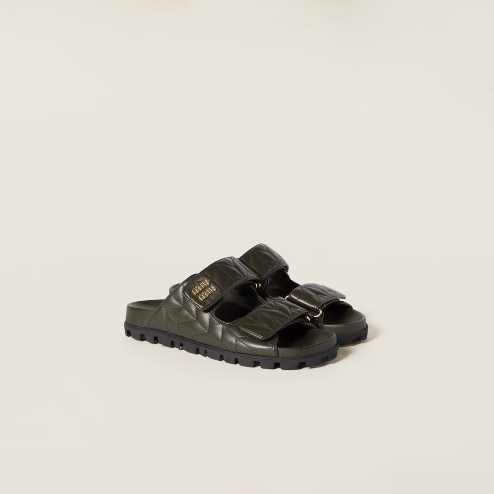 Matelassé Nappa Leather Slides