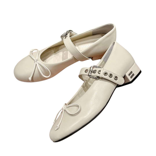 Beige and black heels