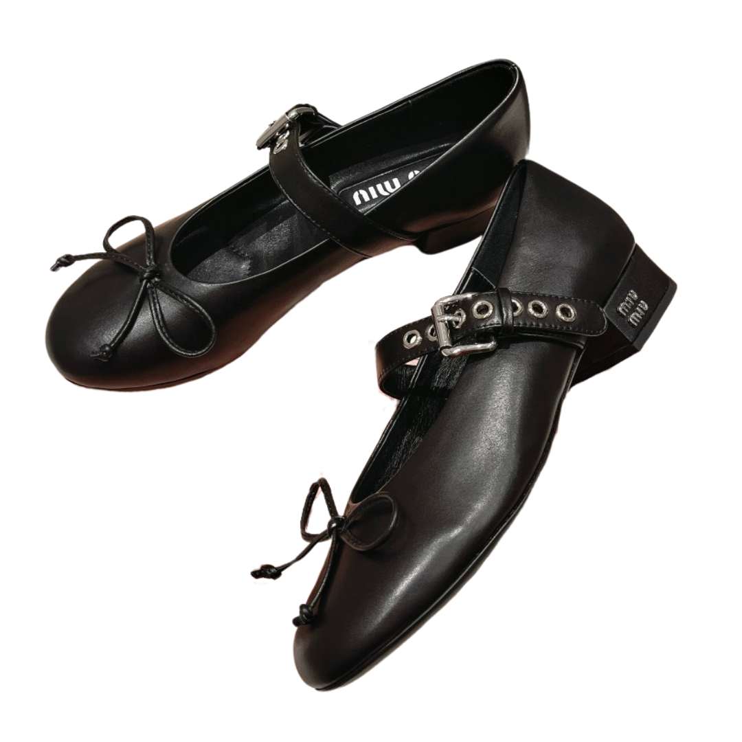 Beige and black heels