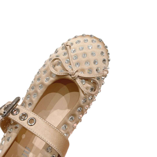 Beige Crystal Ballerina