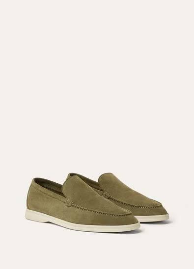 Dark Green - Dijon Mustard Yellow LORO PIANA Summer Walk Loafer