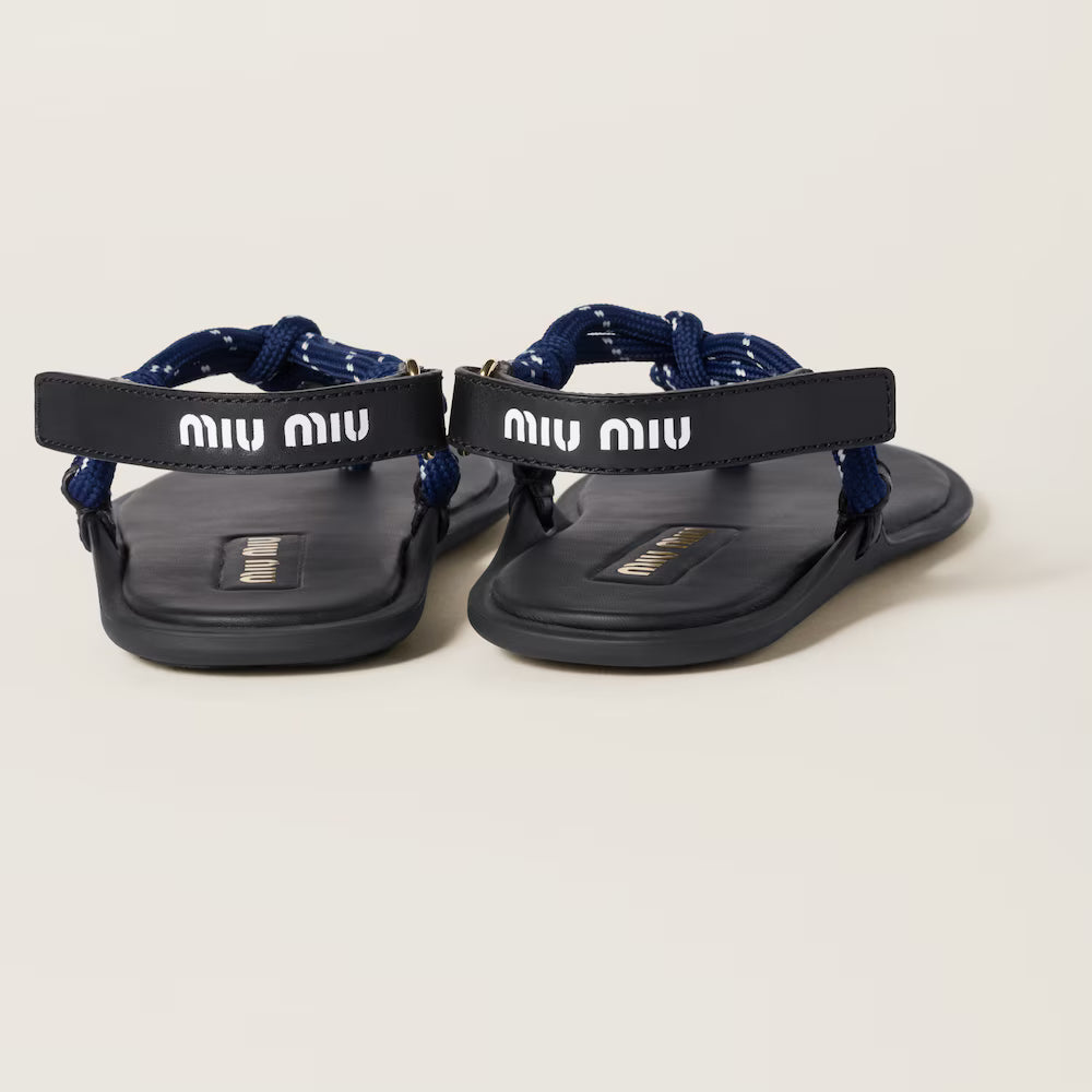 Riviere Cord and Leather Sandals