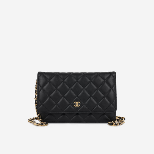Classic Wallet on Chain Lambskin Gold Hardware