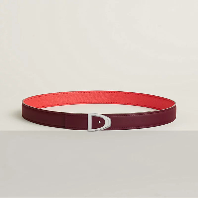 Cavaliere Belt Buckle & Reversible Leather Strap 24 MM