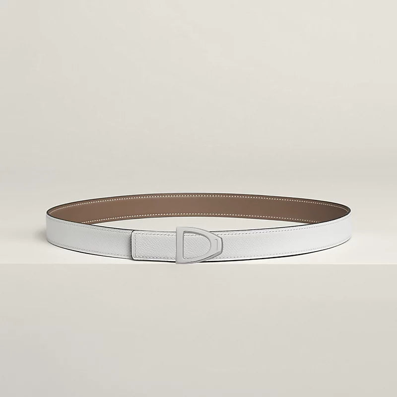 Cavaliere Belt Buckle & Reversible Leather Strap 24 MM