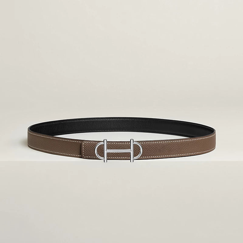 Gamma Belt Buckle & Reversible Leather Strap 24 MM
