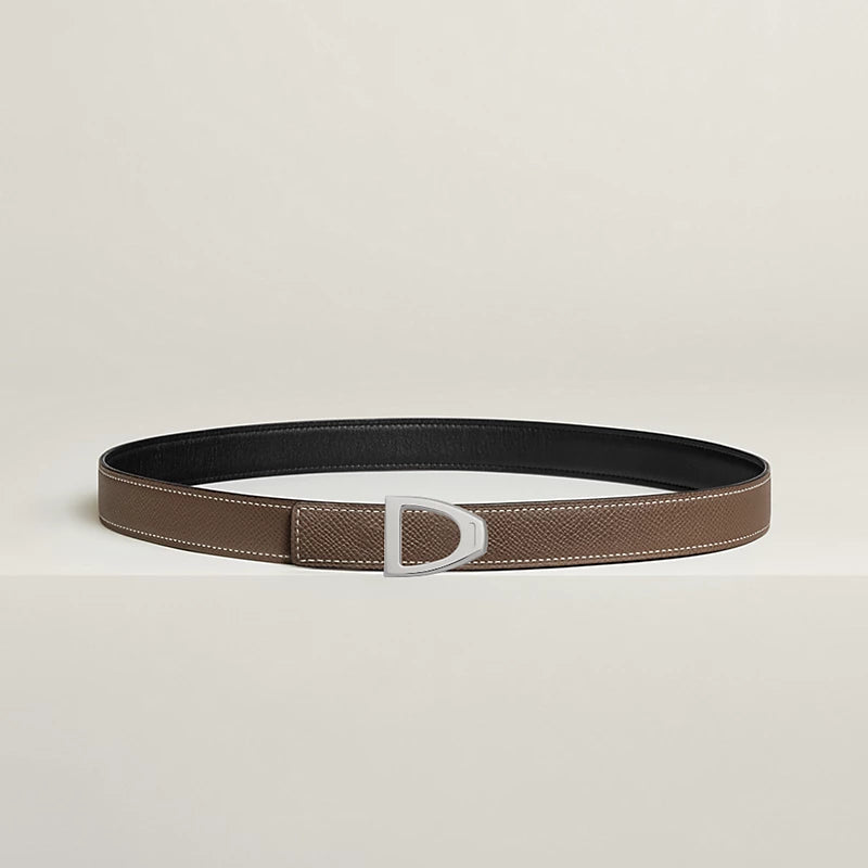 Cavaliere Belt Buckle & Reversible Leather Strap 24 MM