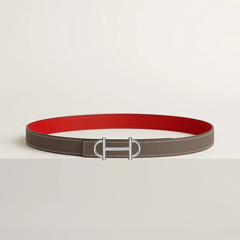 Gamma Belt Buckle & Reversible Leather Strap 24 MM