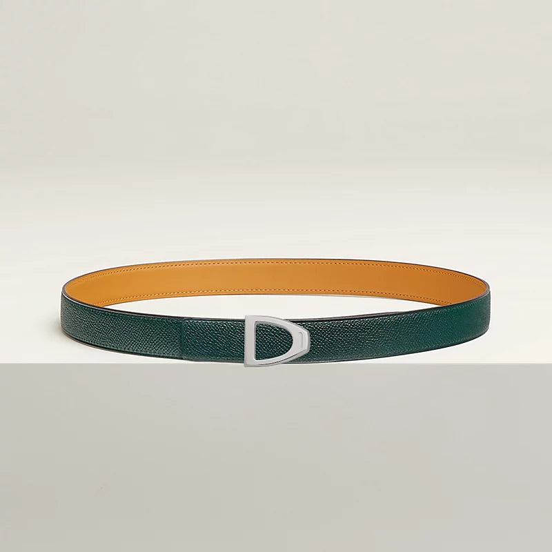 Cavaliere Belt Buckle & Reversible Leather Strap 24 MM