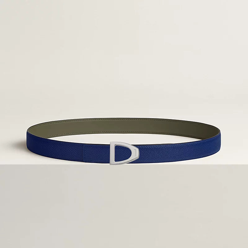Cavaliere Belt Buckle & Reversible Leather Strap 24 MM