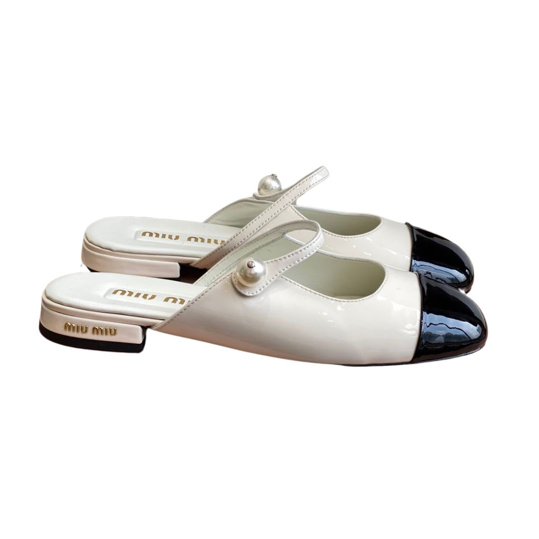 White and Black Sandal