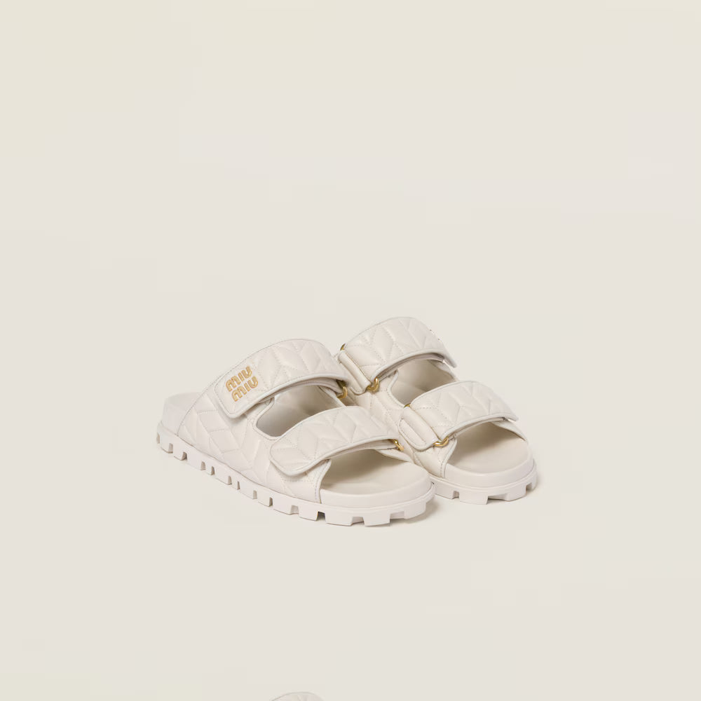 Matelassé Nappa Leather Slides