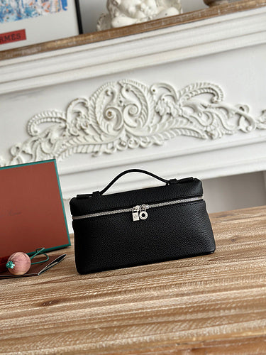 Textured Clutch with Zip Closure