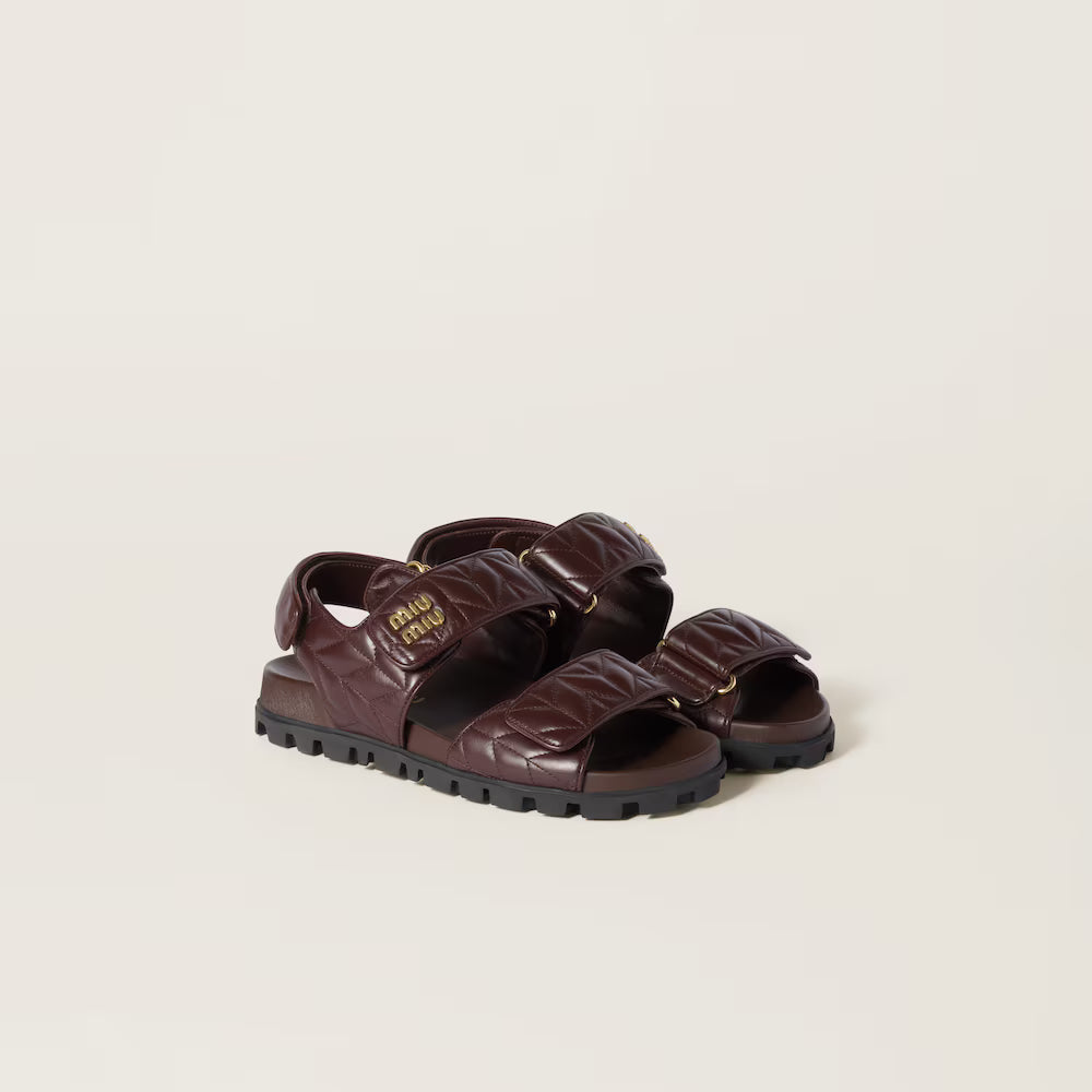 Sporty Matelassé Nappa Leather Sandals