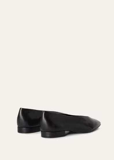 Black - Fireplace Rebecca Ballet Flat Calfskin