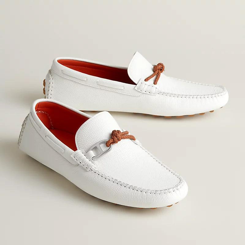 Blanc - Gris Orage Alessandro Loafer
