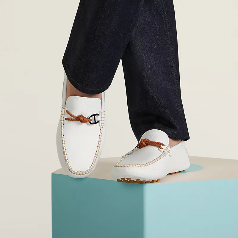 Blanc - Gris Orage Alessandro Loafer