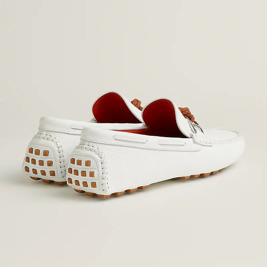 Blanc -  Gris Orage  Alessandro Loafer